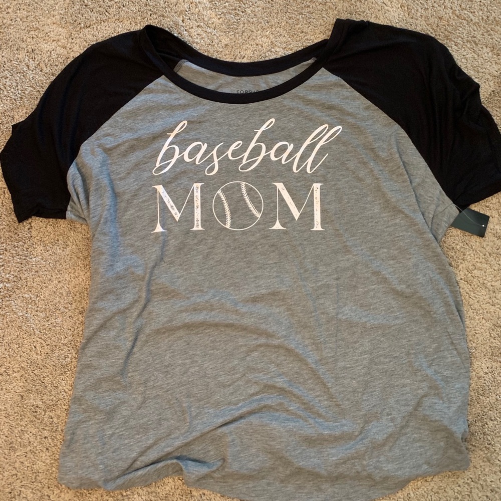 Torrid Baseball Mom Raglan Tee - Picture 3 of 8